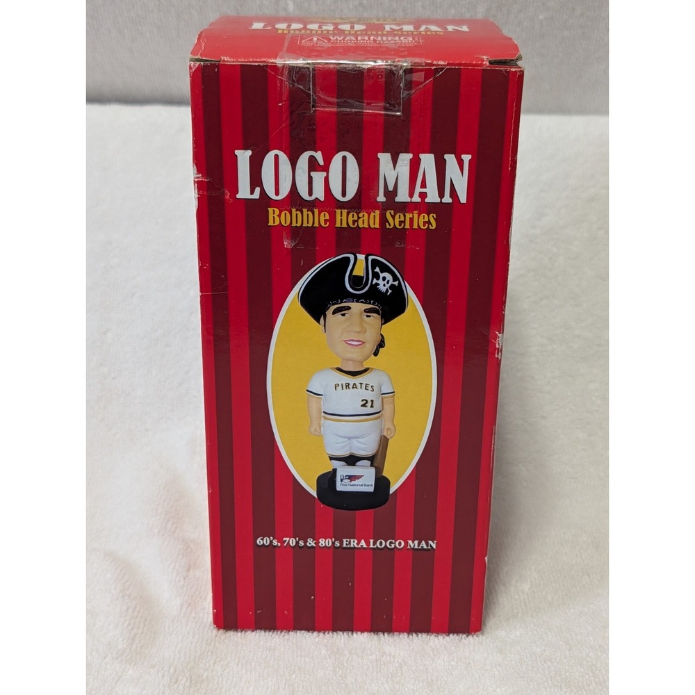 Pittsburgh Pirates Logo Man Bobble Head Series, '60's, 70's, 80's Era New in Box